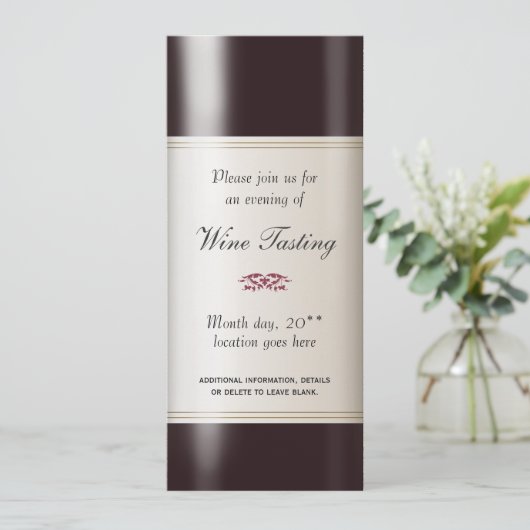 Weinprobe Einladung (Stehend Vorderseite)