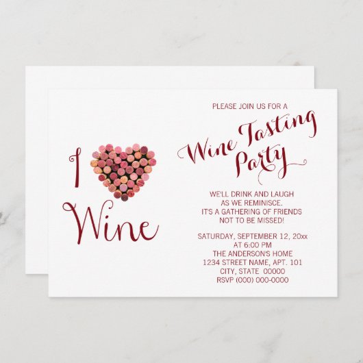 Weinprobe Einladung (Vorne/Hinten)