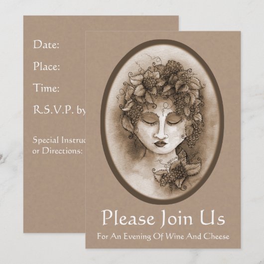 Weinprobe-Einladung Einladung (Vorne/Hinten)