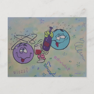 Weinprobe Feiertagspostkarte