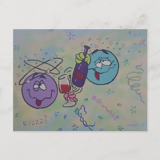 Weinprobe Feiertagspostkarte (Vorderseite)