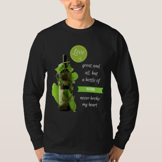 Weinprobe Flasche Wein Schotter T-Shirt (Vorderseite)
