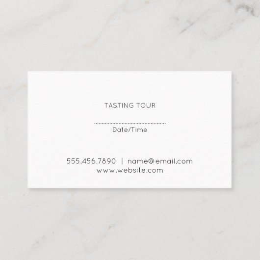 Weinprobe | Glasflächen Visitenkarte (Rückseite)