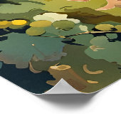 Weinprobe in Burgund Print Poster (Ecke)