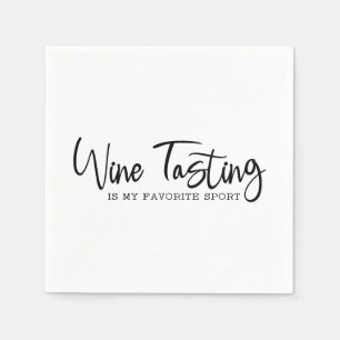 Weinprobe ist meine Lieblings-Sportparty-Teller Serviette