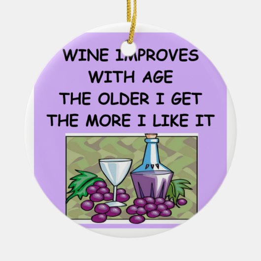 Weinprobe Keramik Ornament (Vorne)