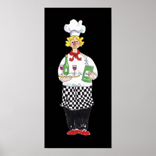 Weinprobe Koch drucken/Plakat Poster (Vorne)