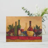 Weinprobe laden ein einladung (Stehend Vorderseite)