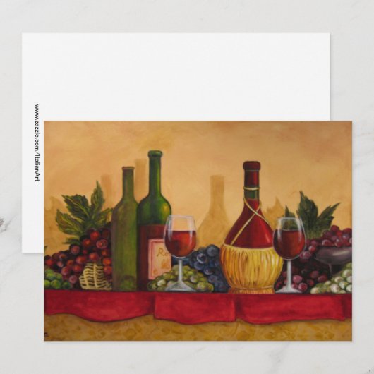 Weinprobe laden ein einladung (Vorne/Hinten)