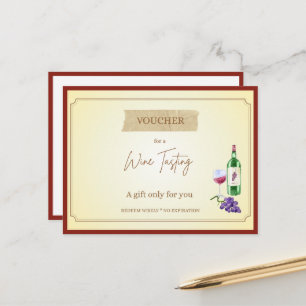 'Weinprobe' Lustiger Geschenkgutschein Postkarte