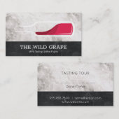 Weinprobe | Marmor | Logo für Weinflaschen Visitenkarte (Vorne/Hinten)