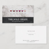 Weinprobe | Marmor | Weinflüge Visitenkarte (Vorne/Hinten)