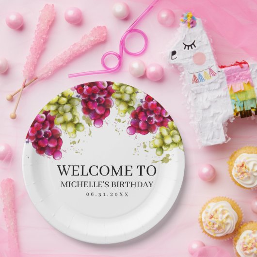 Weinprobe Pappteller (Party)