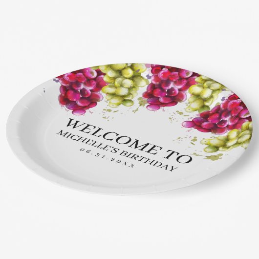 Weinprobe Pappteller (Schrägansicht)