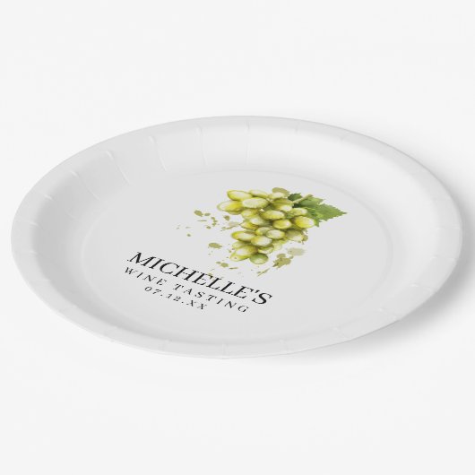 Weinprobe Pappteller (Schrägansicht)