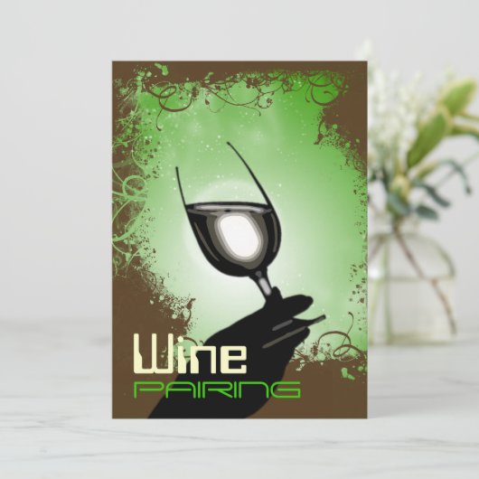 Weinprobe Party ~ 5 x 7 Einladung (Stehend Vorderseite)