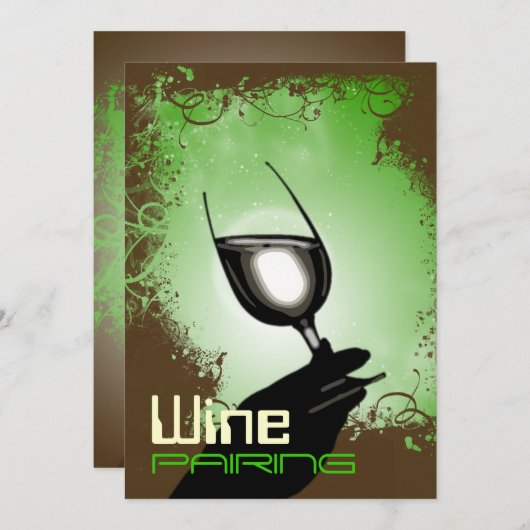 Weinprobe Party ~ 5 x 7 Einladung (Vorne/Hinten)