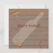 Weinprobe Party auf Vintagem Papier Einladungen (Rückseite)