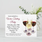 Weinprobe Party Einladung (Stehend Vorderseite)