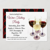 Weinprobe Party Einladung (Vorne/Hinten)