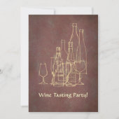 Weinprobe Party Einladung (Vorderseite)