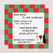 Weinprobe Party Einladung (Vorne/Hinten)