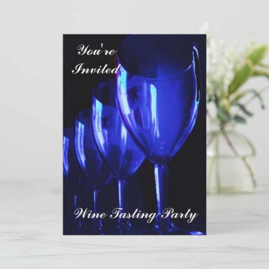 Weinprobe Party Einladung (Stehend Vorderseite)
