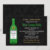 Weinprobe Party Einladung (Vorne/Hinten)