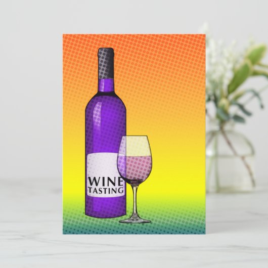 Weinprobe Party Einladung (Stehend Vorderseite)