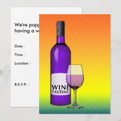 Weinprobe Party Einladung (Vorne/Hinten)