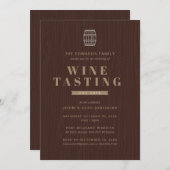 Weinprobe Party Einladung (Vorne/Hinten)