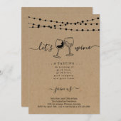 Weinprobe Party Einladung (Vorne/Hinten)