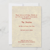 Weinprobe Party Einladung (Rückseite)