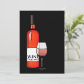 Weinprobe Party Einladung (Stehend Vorderseite)