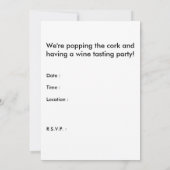 Weinprobe Party Einladung (Rückseite)
