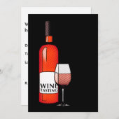 Weinprobe Party Einladung (Vorne/Hinten)
