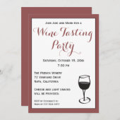 Weinprobe Party Einladung (Vorne/Hinten)