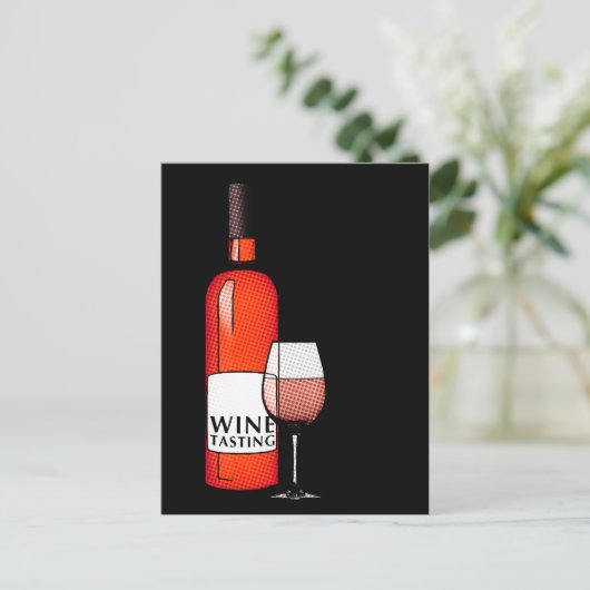 Weinprobe Party Einladung (Stehend Vorderseite)