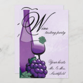 Weinprobe Party Einladung (Vorne/Hinten)