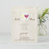 Weinprobe Party Einladung (Stehend Vorderseite)