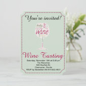 Weinprobe Party Einladung, die Sie anpassen können Einladung (Stehend Vorderseite)