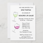 Weinprobe Party Funny Sprichwort trinken Flasche Einladung (Rückseite)