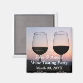 Weinprobe Party Magnet (Vorderseite/Rückseite)