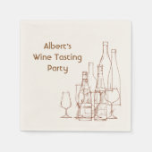 Weinprobe Party Serviette (Vorderseite)