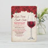 Weinprobe Party Vintage Einladung (Stehend Vorderseite)