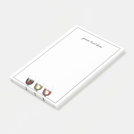 Weinprobe Post-it Klebezettel (angewinkelt)