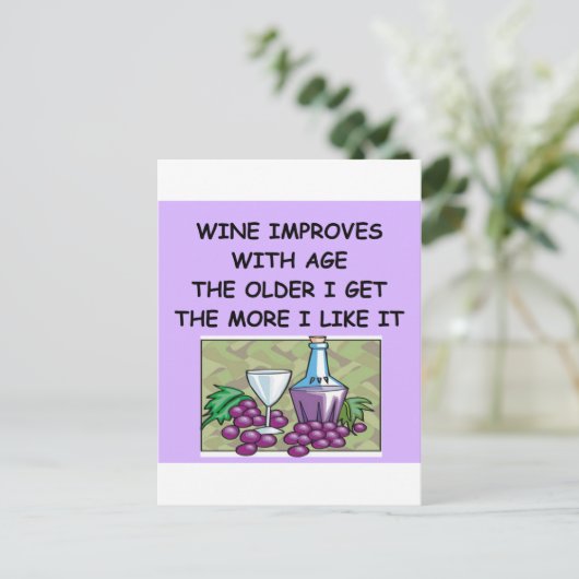 Weinprobe Postkarte (Stehend Vorderseite)