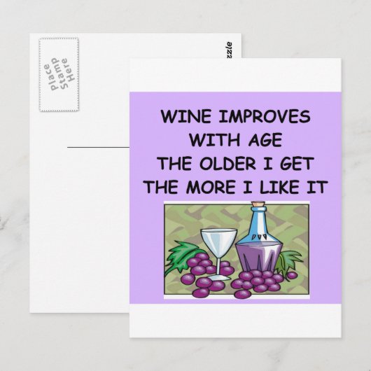 Weinprobe Postkarte (Vorne/Hinten)