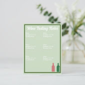 Weinprobe Postkarte (Stehend Vorderseite)