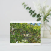 Weinprobe Raumschild Postkarte (Stehend Vorderseite)